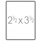 2 1/2" x 3 1/2"